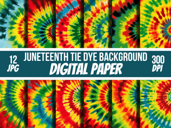 Celebrate Juneteenth with Vibrant Tie Dye Backgrounds