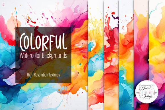 Colorful Watercolor Backgrounds Set: Instant Artistic Flair