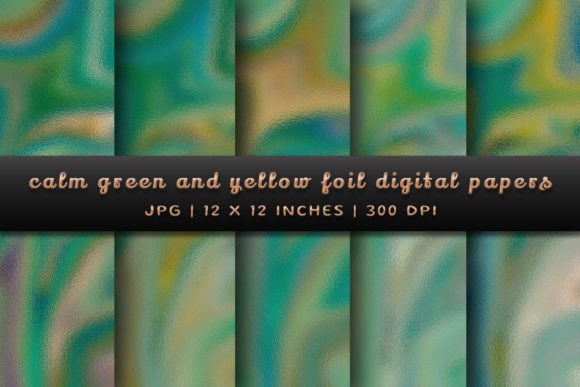 Discover Calm Green and Yellow Foil Backgrounds for Your Designs