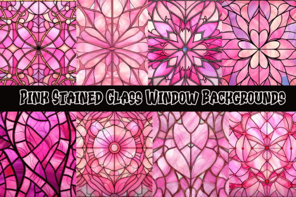 Elevate Projects with Pink Stained Glass Window Backgrounds