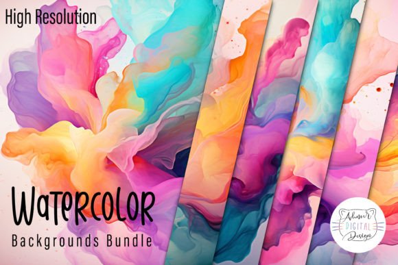 Elevate Your Projects with a Watercolor Backgrounds Bundle