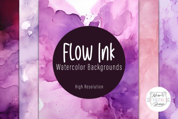 Flow Ink Watercolor Backgrounds: Infuse Organic Texture into Your Designs