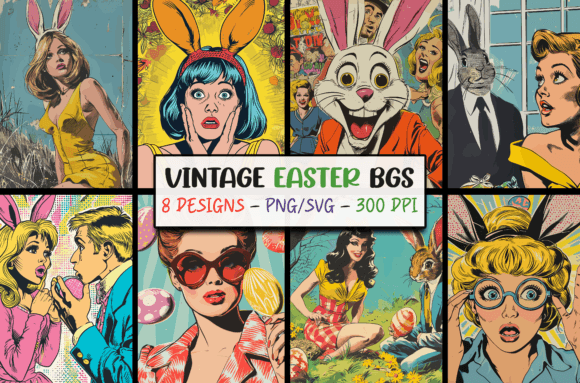 Funny Vintage Easter Backgrounds: A Designer's Toolkit