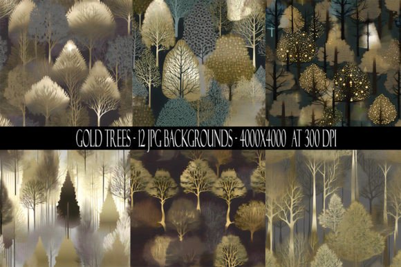 Gold Tree Backgrounds: The Design Asset You Need