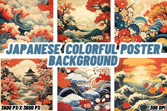 Infuse Energy Into Your Projects With Japanese Colorful Poster Backgrounds