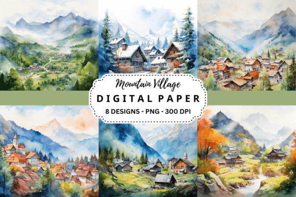 Mountain Village Backgrounds: Evoking Rustic Charm in Your Projects