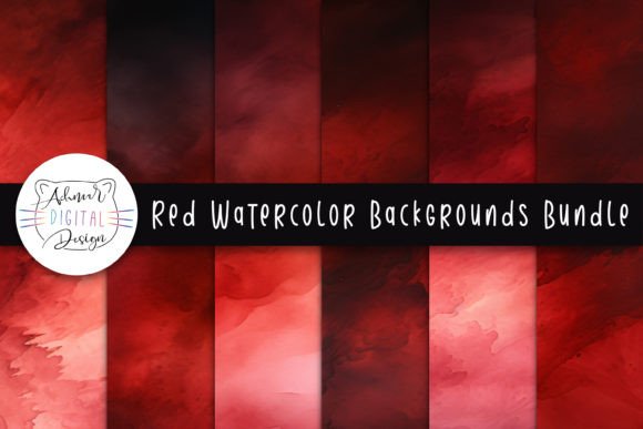 Red Watercolor Backgrounds Bundle: Elevate Your Creative Projects