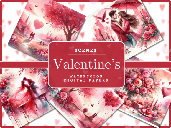 Valentine Backgrounds: Enchanting Digital Papers for Your Designs
